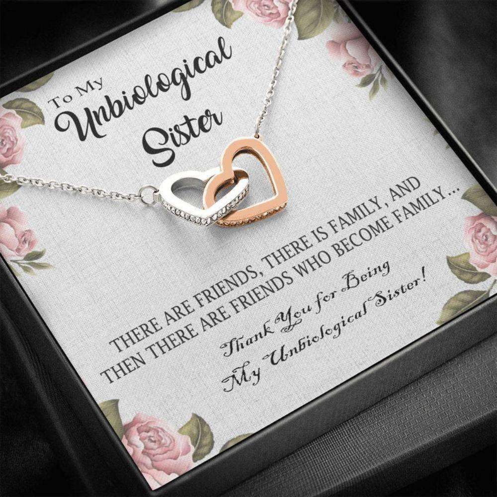 Sister Necklace, Unbiological Sister Hearts Necklace, Best Friend Necklace, Soulsister Gift, Bridesmaid Gift, Bff Gift, Unbiological Sister Gift Gifts for Sister Rakva