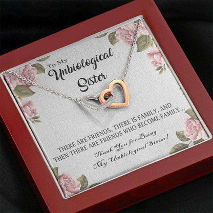 Sister Necklace, Unbiological Sister Hearts Necklace, Best Friend Necklace, Soulsister Gift, Bridesmaid Gift, Bff Gift, Unbiological Sister Gift Gifts for Sister Rakva