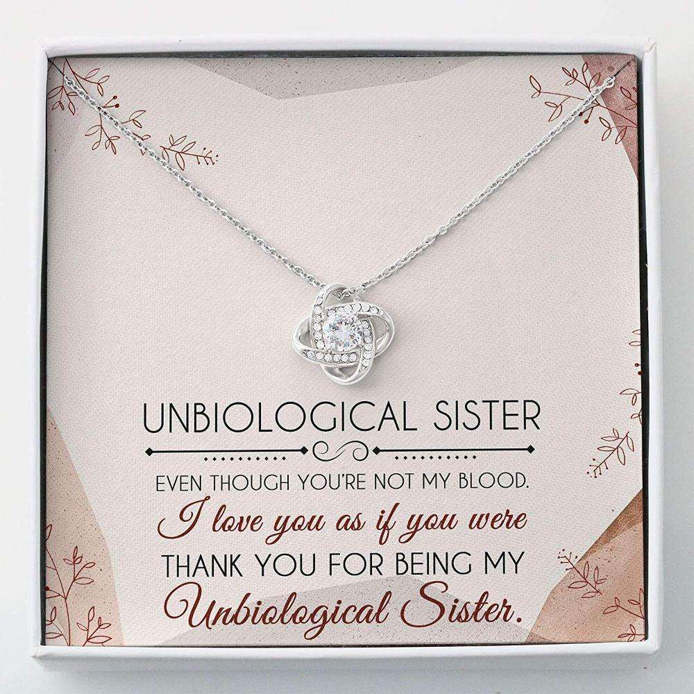 Sister Necklace “ Unbiological Sister Necklace Gifts “ Love Knots “ Necklace With Gift Box For Birthday Christmas Gifts For Friend Rakva