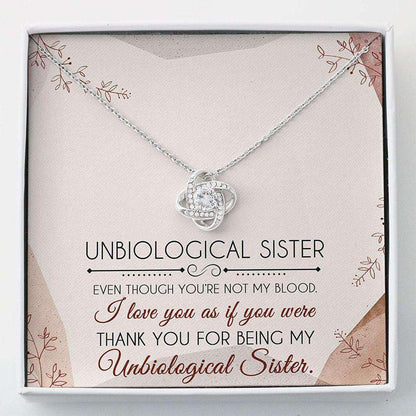 Sister Necklace “ Unbiological Sister Necklace Gifts “ Love Knots “ Necklace With Gift Box For Birthday Christmas Gifts For Friend Rakva