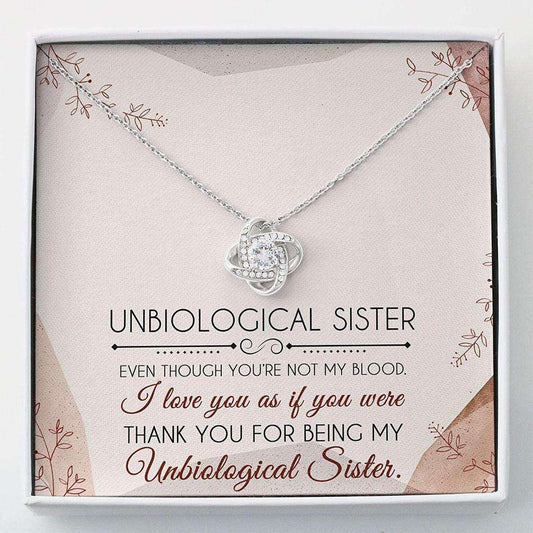 Sister Necklace “ Unbiological Sister Necklace Gifts “ Love Knots “ Necklace With Gift Box For Birthday Christmas Gifts For Friend Rakva