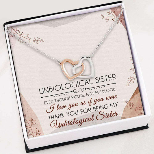 Sister Necklace “ Unbiological Sister Necklace Gifts “ Necklace With Gift Box For Birthday Christmas Gifts For Friend Rakva