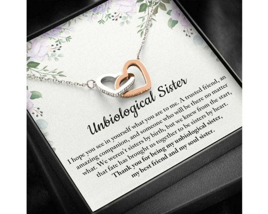 Sister Necklace, Unbiological Sister Necklace, Soul Sister, Best Friend, Long Distance Friendship Gifts For Friend Rakva