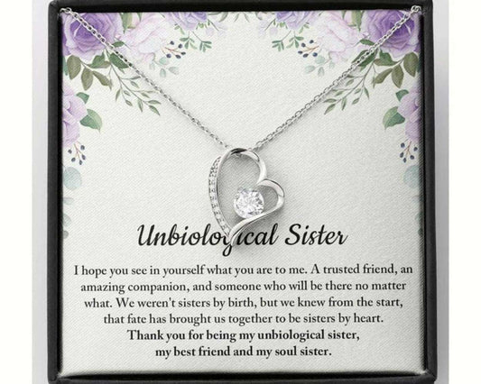 Sister Necklace, Unbiological Sister Necklace, Soul Sister, Best Friend, Long Distance Friendship Gifts For Friend Rakva