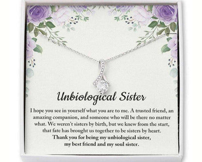 Sister Necklace, Unbiological Sister Necklace, Soul Sister, Best Friend, Long Distance Friendship Gifts For Friend Rakva