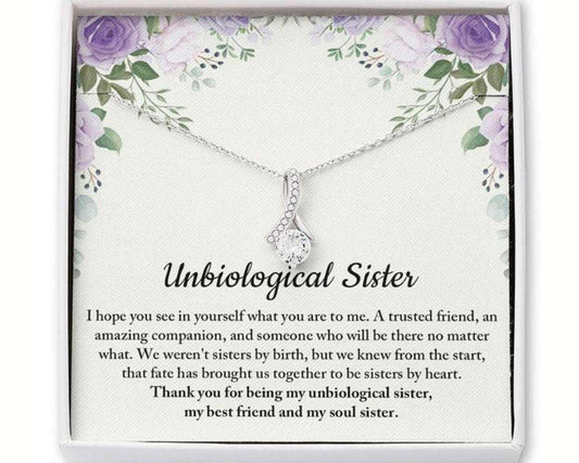 Sister Necklace, Unbiological Sister Necklace, Soul Sister, Best Friend, Long Distance Friendship Gifts For Friend Rakva