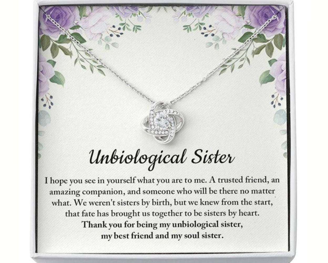 Sister Necklace, Unbiological Sister Necklace, Soul Sister, Best Friend, Long Distance Friendship Gifts For Friend Rakva