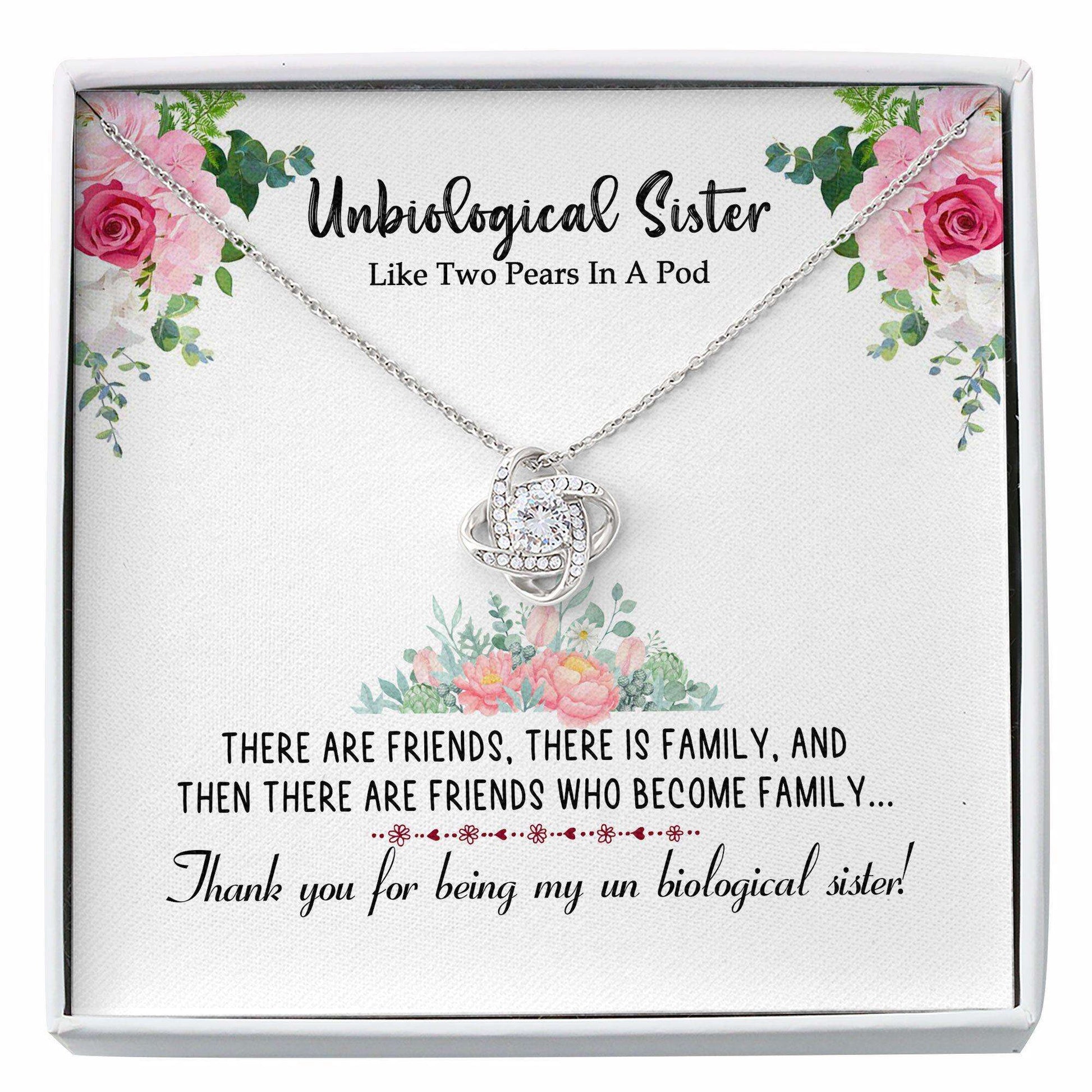 Sister Necklace, Unbiological Sister Two Peas In A Pod Necklace Best Friend Necklace Gifts For Friend Rakva