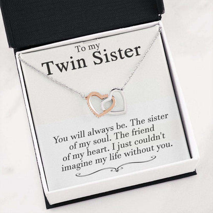 Sister Necklace, Valentine’S Day Gifts For Twins Necklace, Gift For Sister, Birthday Necklace Gift For Twin Sister, Best Friend Gift, Twin Sister Gift Gifts for Sister Rakva