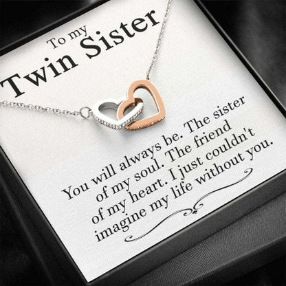 Sister Necklace, Valentine’S Day Gifts For Twins Necklace, Gift For Sister, Birthday Necklace Gift For Twin Sister, Best Friend Gift, Twin Sister Gift Gifts for Sister Rakva