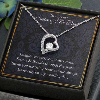 Sister Necklace, Wedding Gift For Sister Of The Bride, Wedding Necklace For Sister From Bride Gifts For Friend Rakva