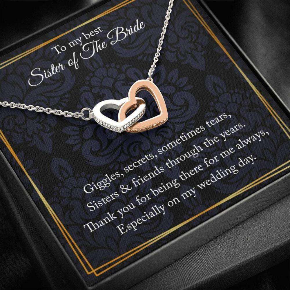 Sister Necklace, Wedding Gift For Sister Of The Bride, Wedding Necklace For Sister From Bride Gifts For Friend Rakva