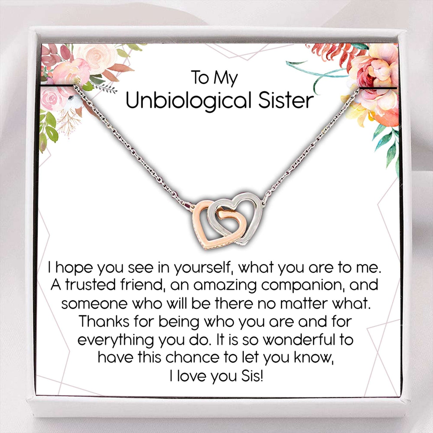 Sisters Necklace “ Uniological Sister Necklace “ Interlocking Necklace With Gift Box For Birthday Christmas Gifts For Friend Rakva