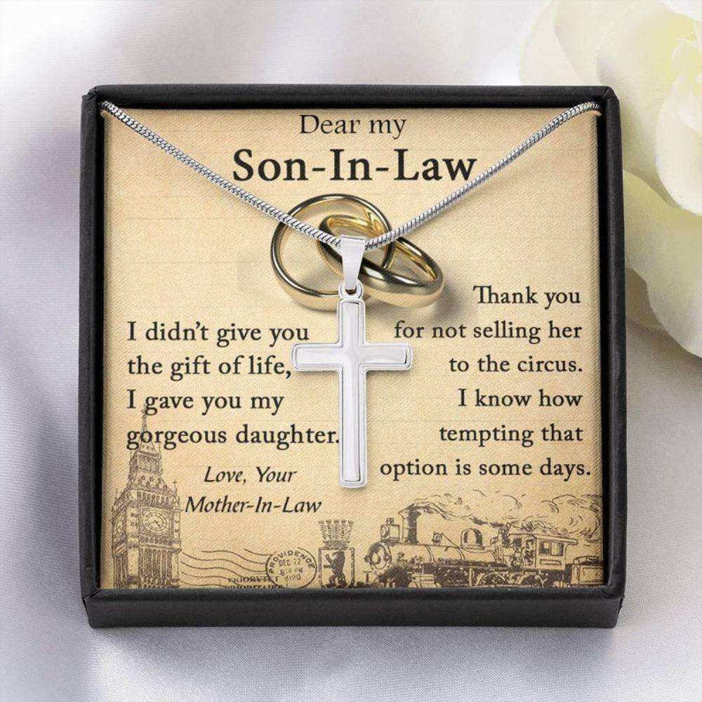 Son-In-Law Necklace, Wedding Gift For Son-In-Law From Mother-In-Law, To Son In Law Necklace Gifts For Son Rakva