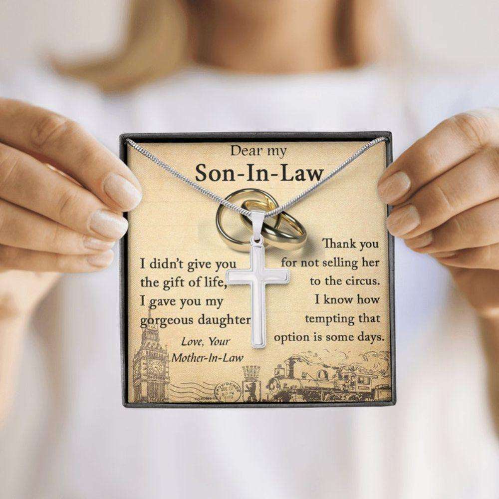 Son-In-Law Necklace, Wedding Gift For Son-In-Law From Mother-In-Law, To Son In Law Necklace Gifts For Son Rakva