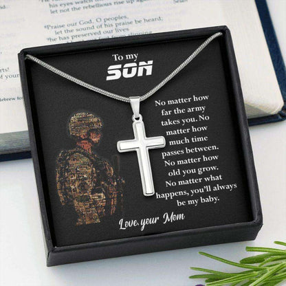 Son Necklace, Birthday Gift For Army Son, Present From Mom Gift On 4Th July, Son In Military Necklace, Son Gift Gifts For Son Rakva