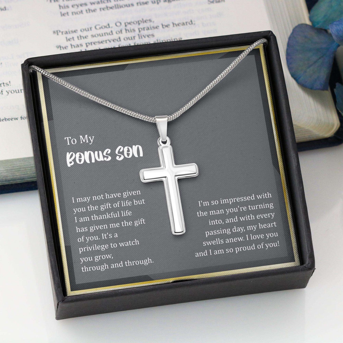 Son Necklace, Bonus Son Necklace “ Step Son Necklace Gift Cross Necklace Gifts For Son Rakva