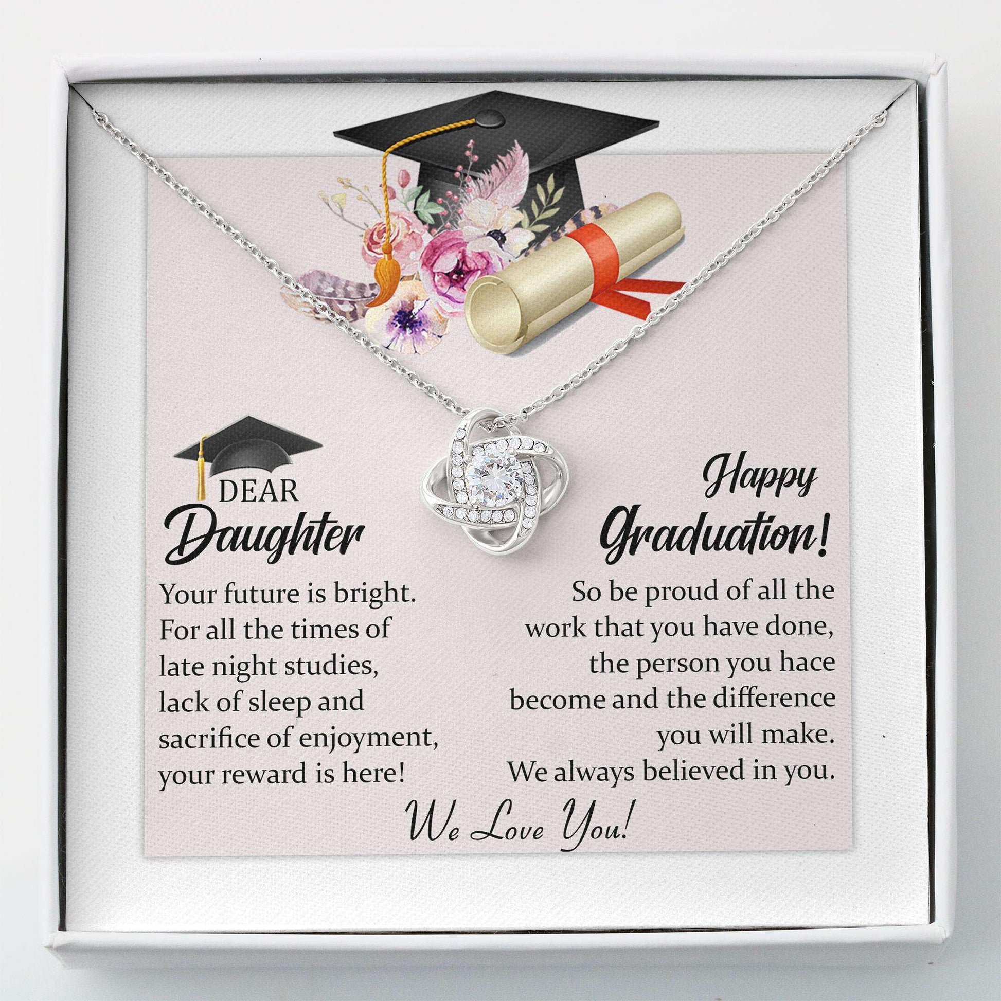 Son Necklace, Daughter Necklace, Class Of 2022 Graduation Necklace “ Necklace For Daughter Gift Graduation “ Love Knot Dughter's Day Rakva