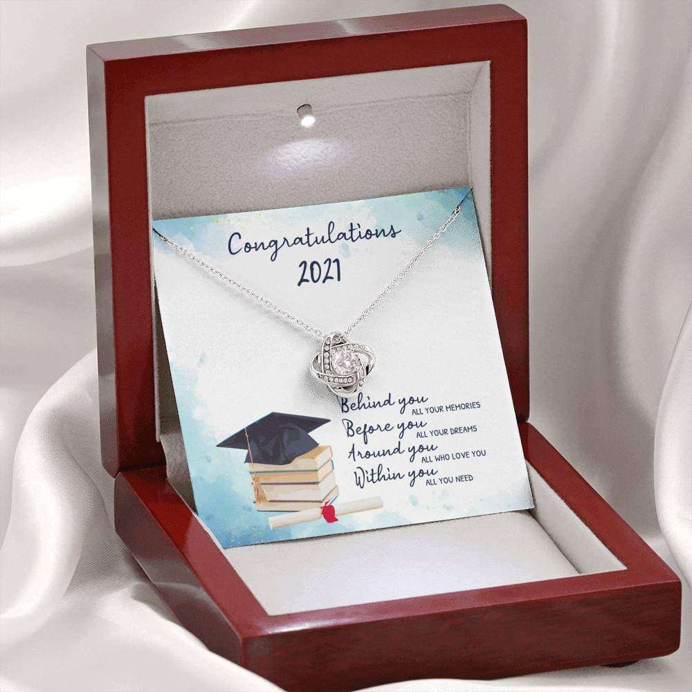 Son Necklace, Daughter Necklace, Congratulations 2022 Graduation Love Knot Necklace Dughter's Day Rakva