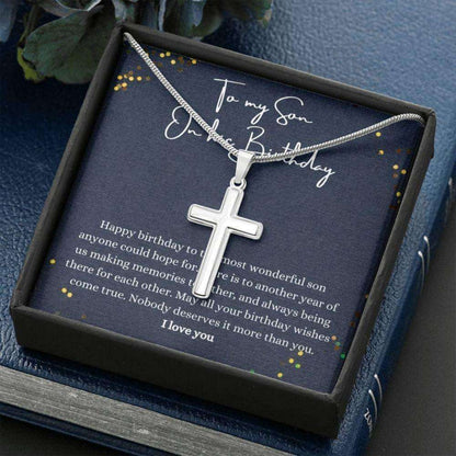 Son Necklace Gift, Happy Birthday Son Gift, Son Birthday, Son Thoughtful Cross Neckalce Gifts For Son Rakva