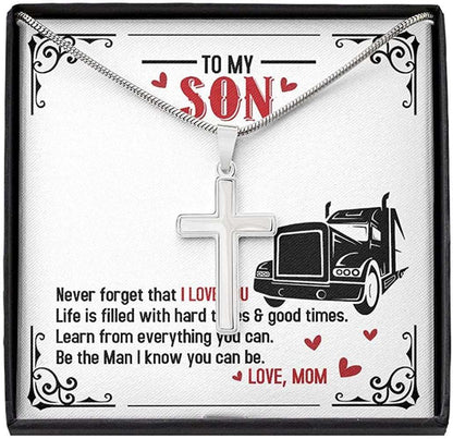 Son Necklace, Necklace Trucker’S Son -To My Son Gift Necklace For Son From Mom Gifts For Son Rakva