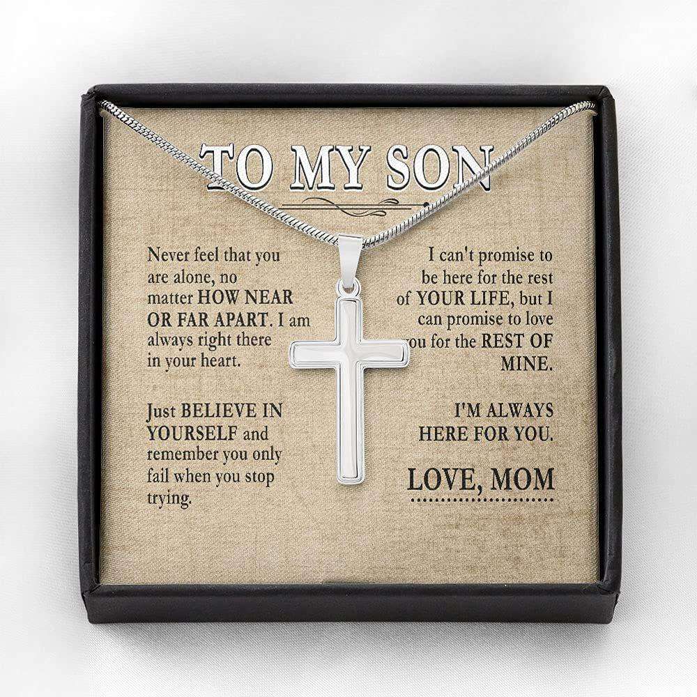 Son Necklace, To My Son Cross Necklace, Gift For From Mom Mother Gifts For Son Rakva