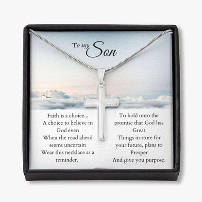 Son Necklace, To My Son Faith Necklace “ Gift For Son Birthday Christmas Gifts For Son Rakva