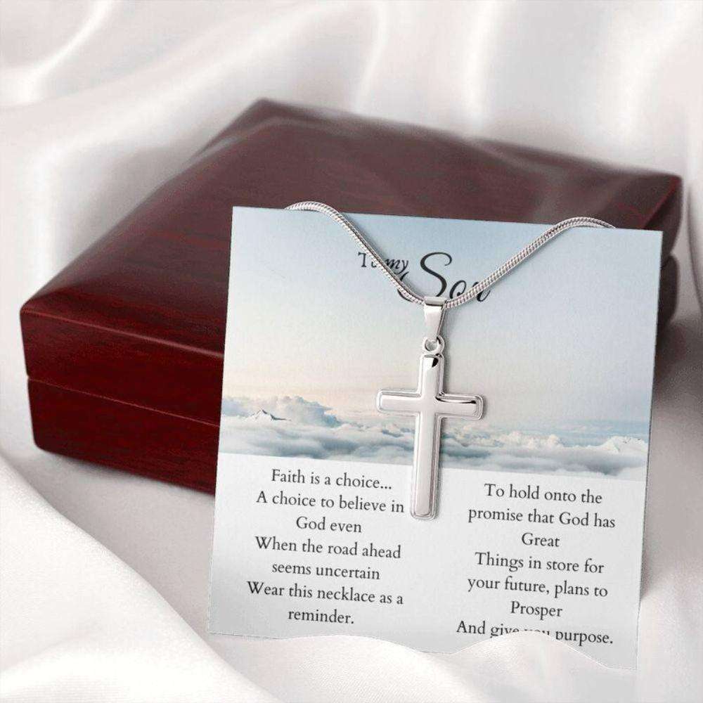 Son Necklace, To My Son Faith Necklace “ Gift For Son Birthday Christmas Gifts For Son Rakva