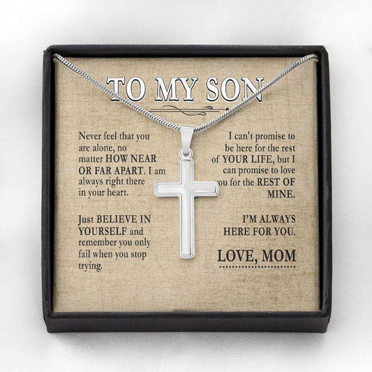 Son Necklace, To My Son From Mom “ Necklace For Son Gift For Son “ Birthday Gift For Son Cross Necklace Gifts For Son Rakva