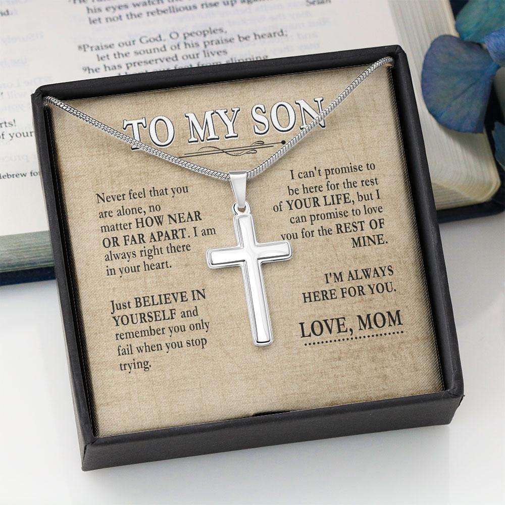 Son Necklace, To My Son From Mom “ Necklace For Son Gift For Son “ Birthday Gift For Son Cross Necklace Gifts For Son Rakva