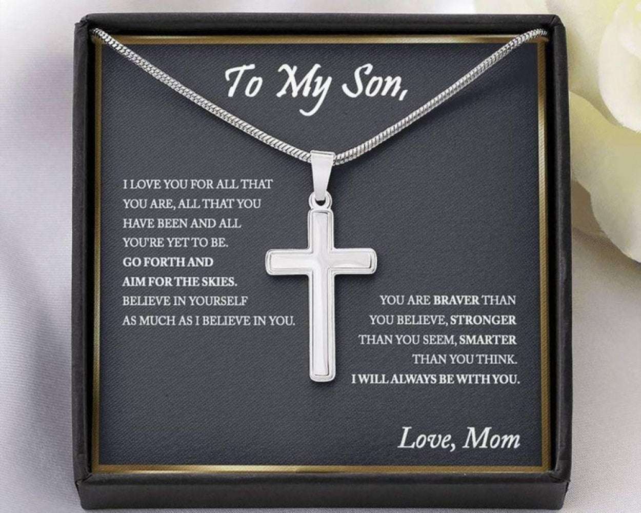 Son Necklace, To My Son, Keepsake Necklace Gift For Son From Mom Dad Gifts for dad Rakva