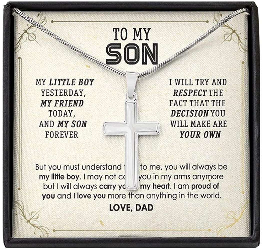 Son Necklace, To My Son Necklace Gift From Dad “ Always Be Little Boy Gifts For Son Rakva