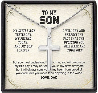 Son Necklace, To My Son Necklace Gift From Dad “ Always Be Little Boy Gifts For Son Rakva