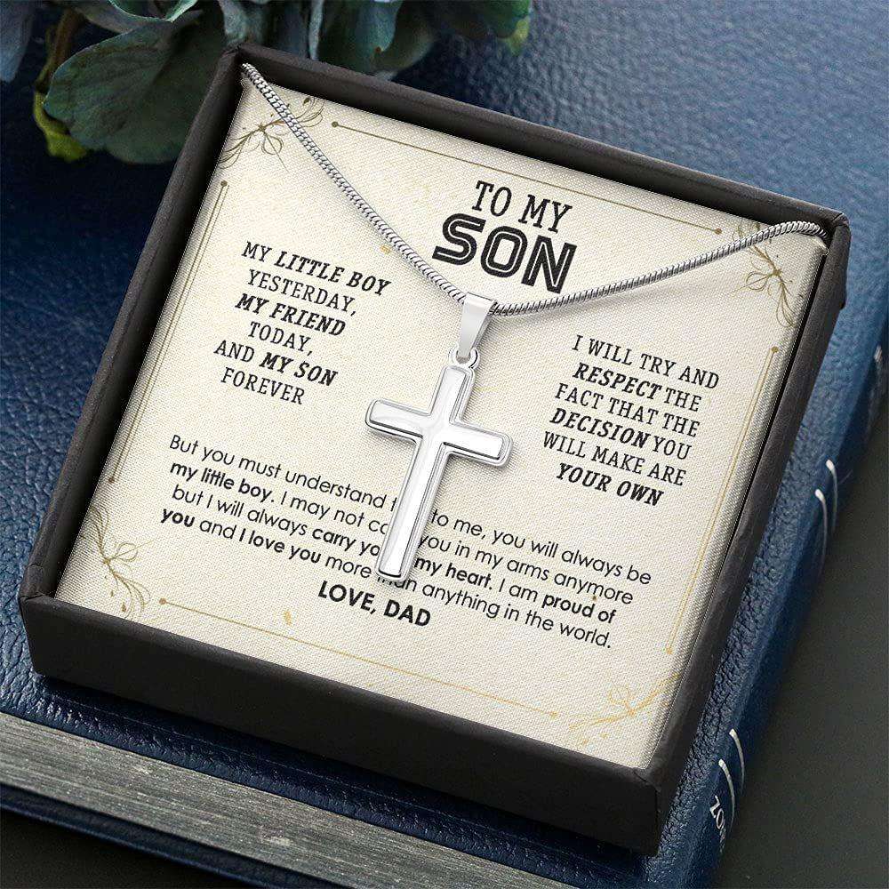 Son Necklace, To My Son Necklace Gift From Dad “ Always Be Little Boy Gifts For Son Rakva