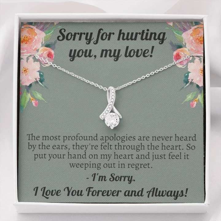 Sorry Gift For Your Love - 925 Sterling Silver Pendant To Say Sorry ( Apology ) Rakva