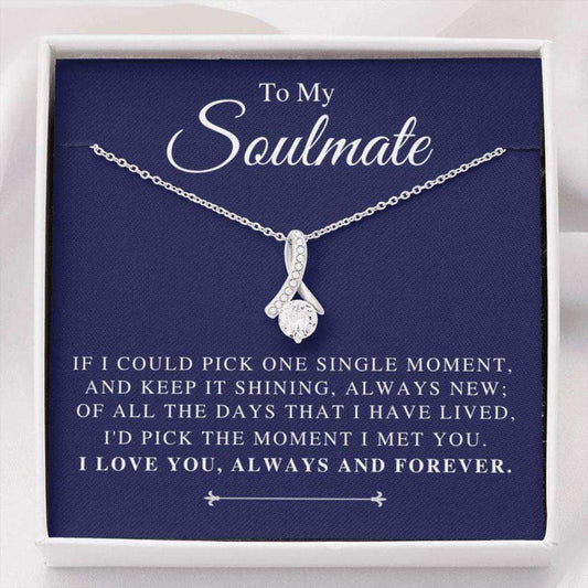 Soulmate Necklace, Gift For Soulmate, Newly Engaged Gift, Engagement Gifts Necklace For Karwa Chauth Rakva