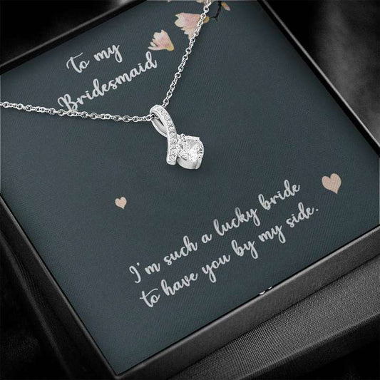 Special Gift For Bridesmaid - Pure Silver Pendant With Message Card Gifts for Future Wife / fiance Rakva