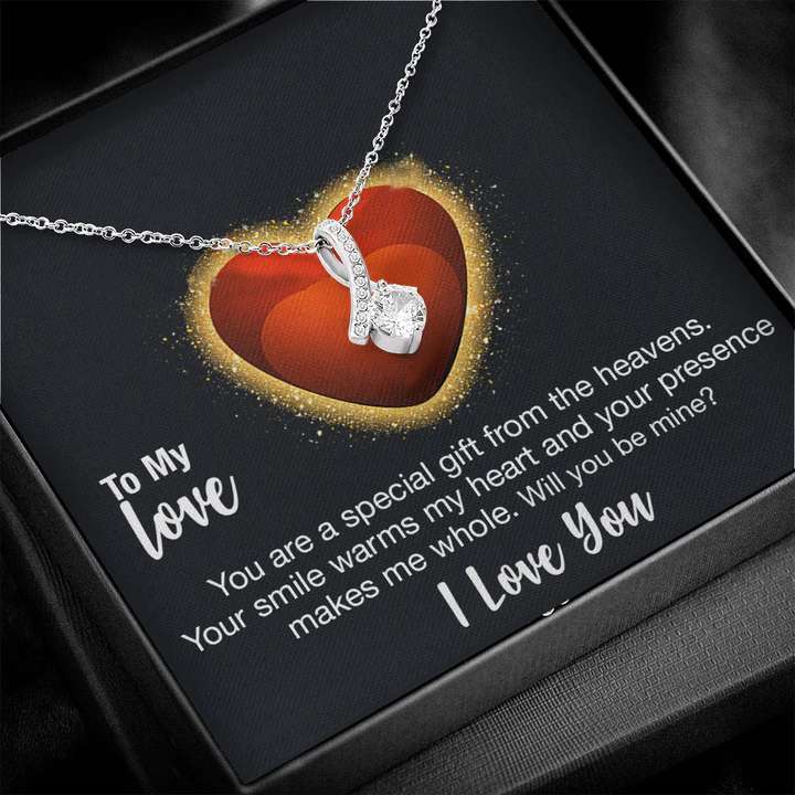 Special Proposal Gift For Girl - Pure Silver Pendant With Message Card Gifts For Friend Rakva