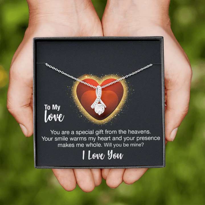 Special Proposal Gift For Girl - Pure Silver Pendant With Message Card Gifts For Friend Rakva