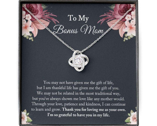 Step Mom Necklace, Bonus Mom Necklace, Step Mother Gift From Bride Gifts for Mother (Mom) Rakva