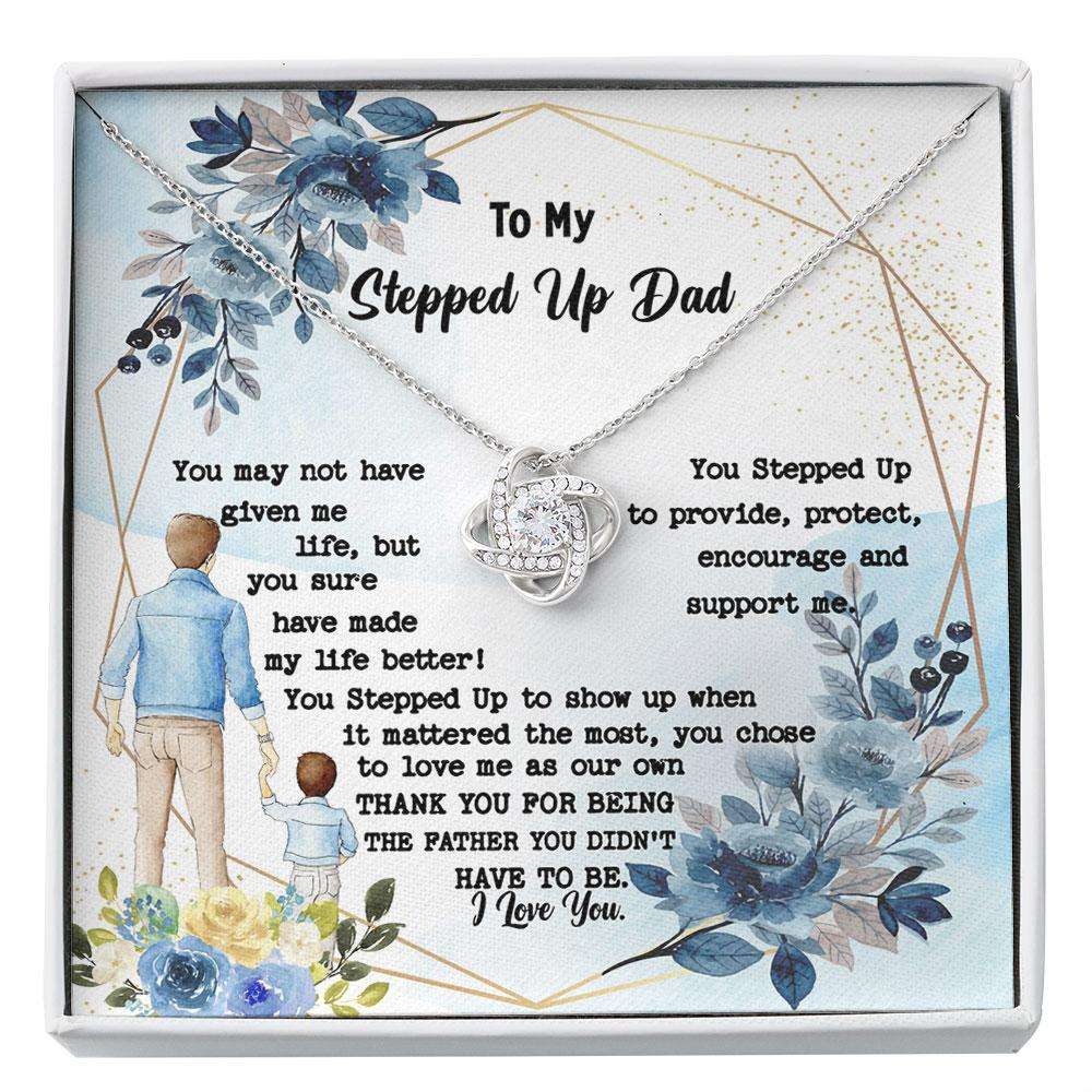 Stepdad Necklace, To My Stepped Up Dad Bonus Dad Men Necklace Gift For Stepdad Father’S Day Gift Best Dad Gift Custom Necklace Gifts for dad Rakva