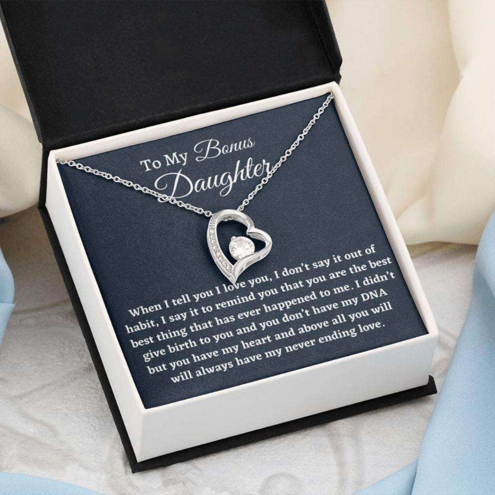 Stepdaughter Necklace, Bonus Daughter Gift, Forever Love Necklace From Stepmom Present For Stepdaughter Dughter's Day Rakva