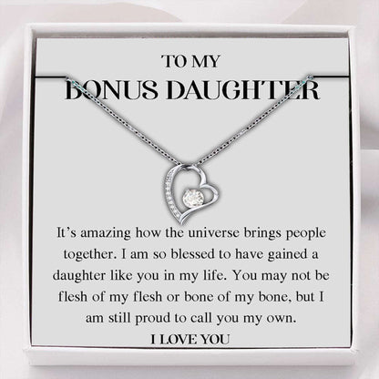 Stepdaughter Necklace, Bonus Daughter Necklace Gift, Birthday Christmas Gift For Bonus Daughter Stepdaughter Dughter's Day Rakva