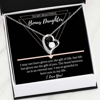 Stepdaughter Necklace, Bonus Daughter Necklace, Gift For Bonus Daughter, Bonus Daughter Forever Love Necklace Dughter's Day Rakva