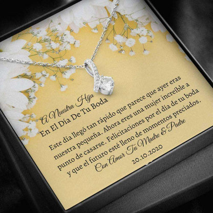 Stepdaughter Necklace, Hija Wedding Day Necklace “ Necklace Hija Bride “ Regalo Hija Boda “ Latino Wedding Gift Gifts For Daughter Rakva