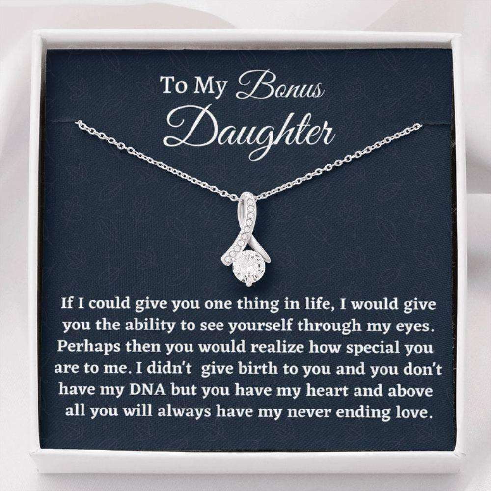 Stepdaughter Necklace, Stepdaughter Gift, Bonus Daughter Gift, Necklace For Stepmom Present For Stepdaughter Daughter In Law Dughter's Day Rakva