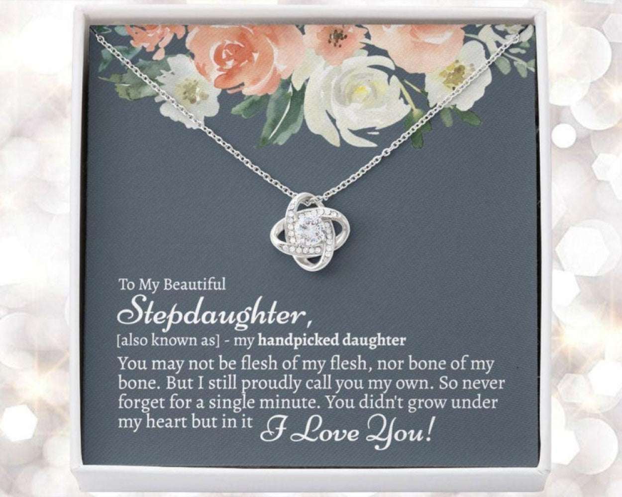 Stepdaughter Necklace, Stepdaughter Gift, Bonus Daughter Gift, Stepdaughter Gift, Gift For Stepdaughter At Wedding, Handpicked Daughter Dughter's Day Rakva