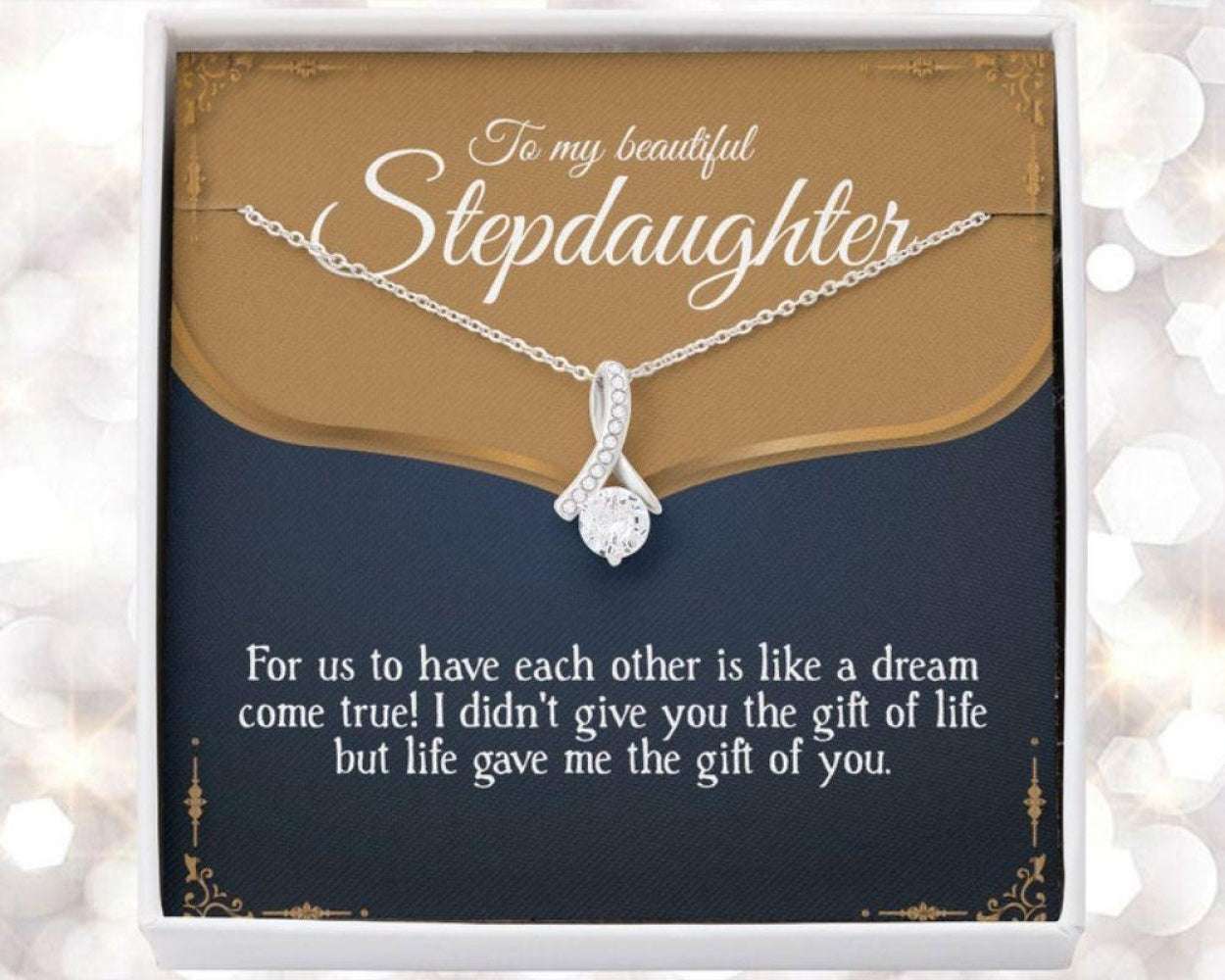 Stepdaughter Necklace, Stepdaughter Gift From Stepmother, Stepdaughter Necklace, Bonus Daughter Gift, Stepdaughter Wedding Gift Dughter's Day Rakva