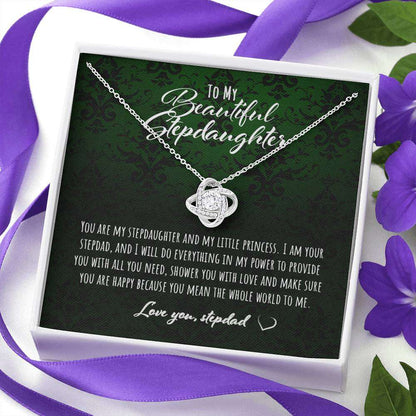 Stepdaughter Necklace, To My Beautiful Stepdaughter From Stepdad “ Necklace Gifts For Daughter Rakva