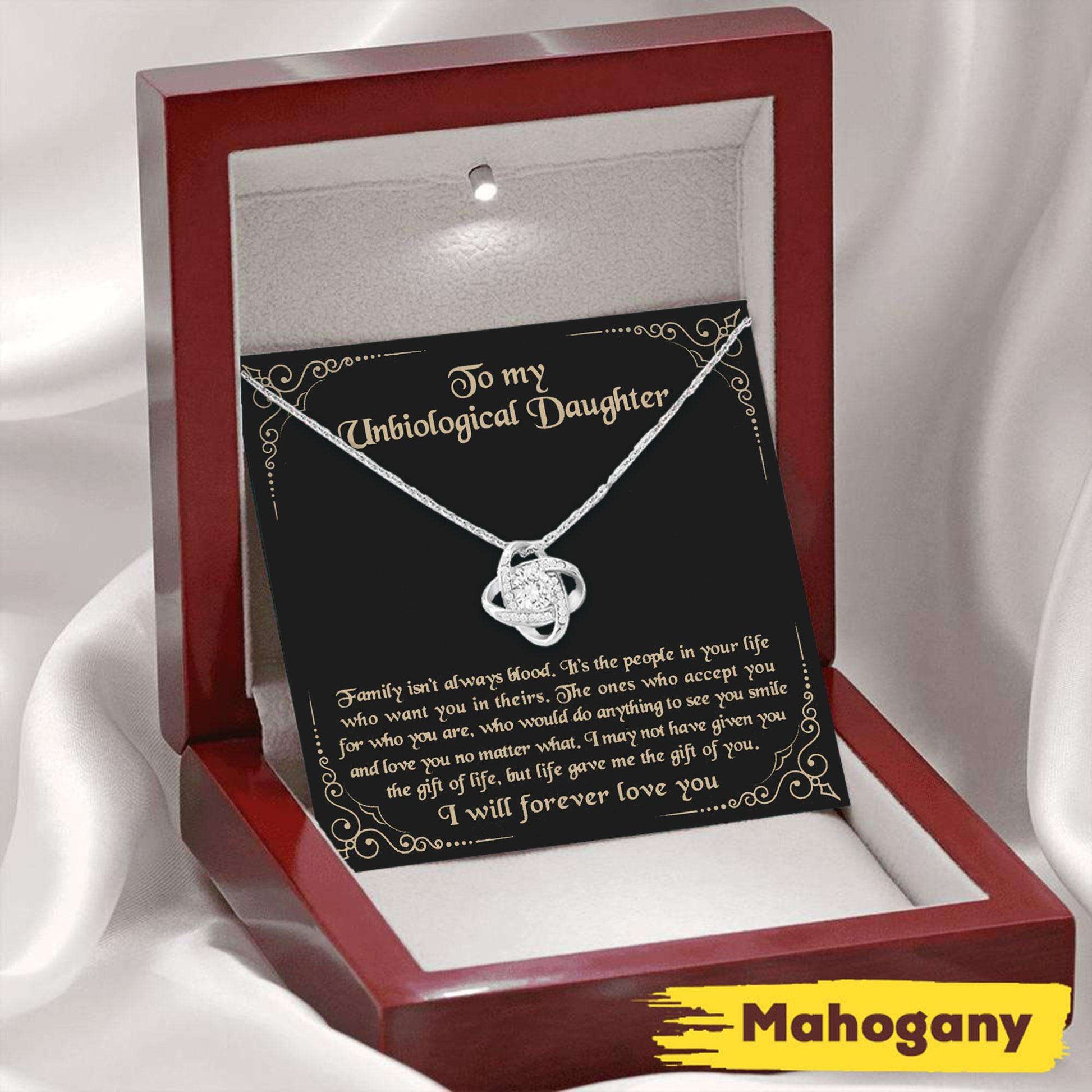 Stepdaughter Necklace, To My Unbiological Daughter Necklace Gift Bonus Daughter Stepdaughter Dughter's Day Rakva